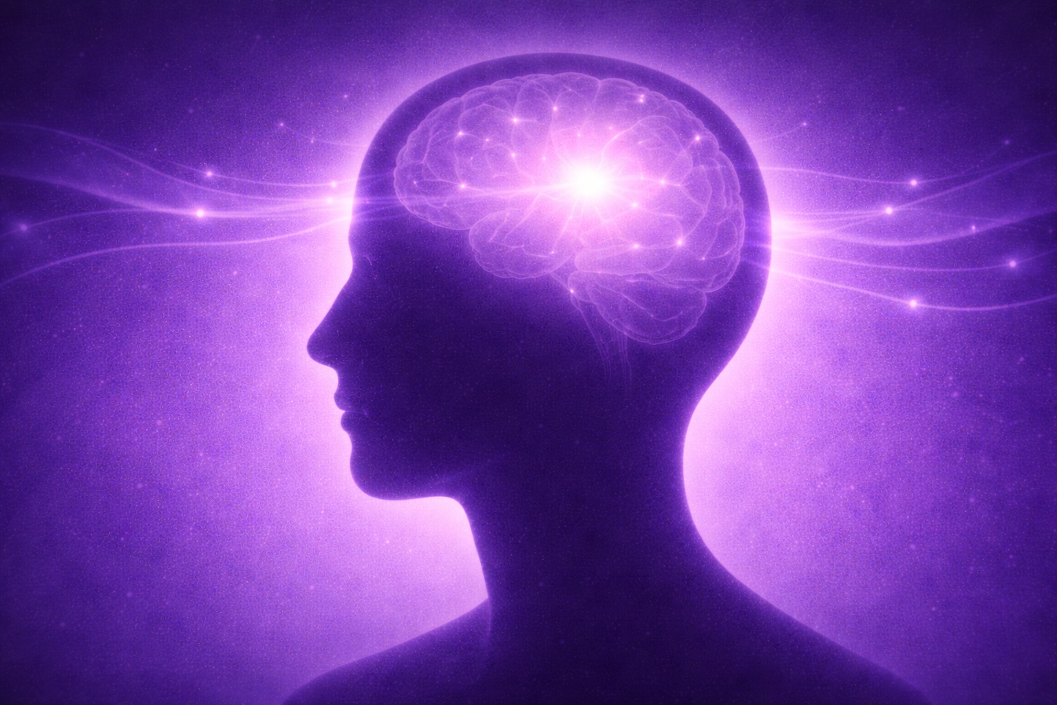 Ilustración del cerebro mostrando corteza prefrontal iluminada, representando autoconcepto positivo